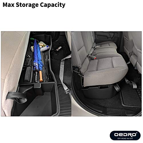 OEDRO Upgraded Rear Under Seat Storage Box Compatible with 20142018 Chevrolet Silverado/GMC