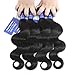 Bfary Hair Body Weave 4 Bundles Human Hair for Black Women 8A 100% Unprocessed Body Wave Hair Extension Natural Color (14 16 18 20 )