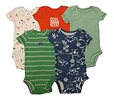 Carter's Baby Boys' 5 Pack Bodysuits (Baby) - Dinosaurs Mix 18M