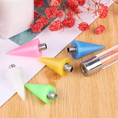 5Pcs Nail Rhinestones Picker' s Wax Replacement Head for Dual Ended Wax Nail Rhinestones Picker Replacement Wax Head Accessories - Thumbnail 4
