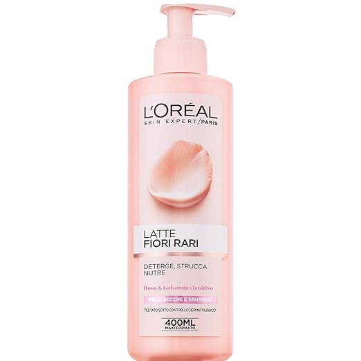 title=L'Oréal Paris Fiori Rari Latte Struccante per Pelli Secche e Sensibili- 400 ml
