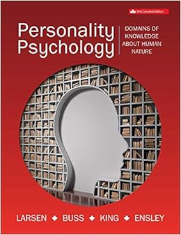 Personality Psychology Larsen Randy Buss David King David Ensley Carolyn 9781259649134 Books Ca