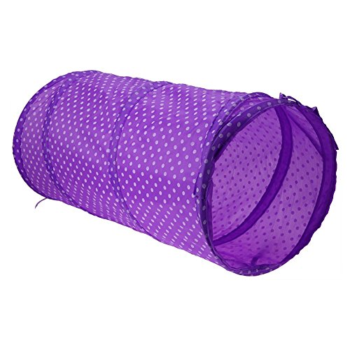 image for WinnerEco Pet Cat Tunnel Tubes, Funny Toy Foldable Solid Dot Tent Trai