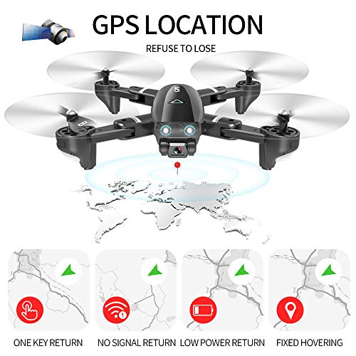 S167 Foldable GPS FPV Drone with 4K Camera Live Video for Beginners, RC