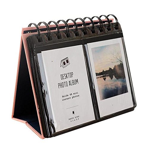 HAOCOO 68 Pockets Photo Album Book Album For Fujifilm instax mini7s 8 25 50s 90 Film (Pink)
