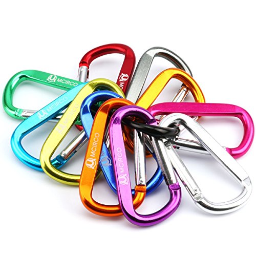 Mcirco Carabiners 12 pcs Aluminum D-Ring Locking Carabiners - Thumbnail 2