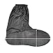 Waterproof Springtime Summer Rainstorm Rainy Day Rainsuit Raingear Motorcycle Road Bike Cruiser Chopper Driving Biker Gear Boot Shoe Cover with Side Zipper Black Adult Mens US 10-11 (Euro 44-45)