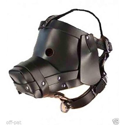 Hundemaske, echtes Leder