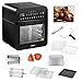GoWISE USA GW44803 Ultra 12.7-Quart Electric Air Fryer Oven with Rotisserie and Dehydrator + 11 Accessories and 50 Recipes, Black