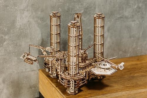 Wood Trick 3D Wooden Puzzle for Adults Kids to Build - Interactive Mobile Platform - DIY Engineered Wood Models 3D Mechanical Project Wooden Puzzle Model Kits