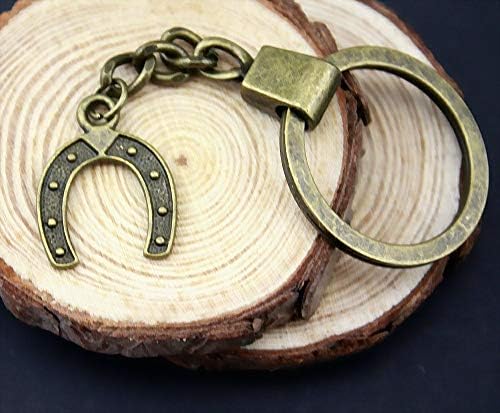 WYSIWYG 3 Pieces Key Chain Women Key Rings Fashion Keychains for Men Horseshoe Horse Shoes 23x18mm