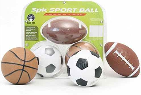 HMX Baby Toy Balls 3pcs Pack,Includes a Basketball,a Football,an Rugby