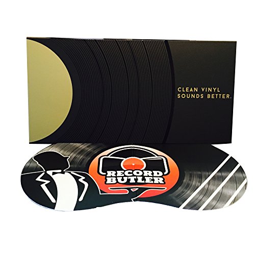The Record Butler 2-Pack Anti Static Record Cleaner & Handler. Soft Fleece Cradles Your Records Eliminating Dirty Fingers from Touching The Vinyl.