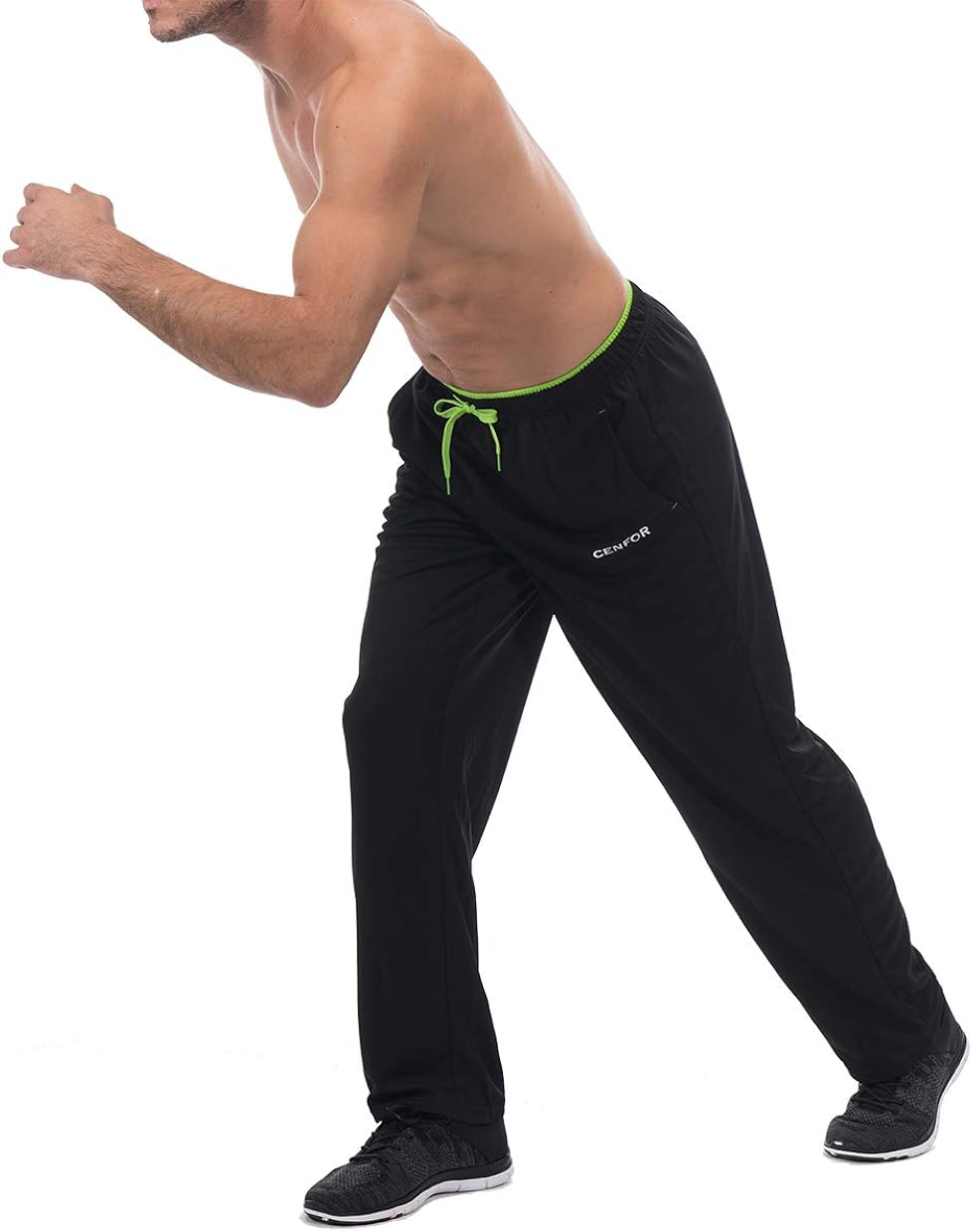 CENFOR Men's Sweatpants with Pockets Open Bottom Workout Pants, for Athletic, Jogging, Training, Casual at  Men’s Clothing store