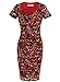VfEmage Womens Sexy Vintage Floral Flower Print Casual Party Sheath Dress