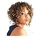 YOURWIGS Short Curly Hair Wigs for Black Women Kinky Synthetic Wig Natural Cut Wigs with Wig Cap Z068