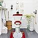 Imperial Home Santa Toilet Seat Cover and Rug Set – 4 Pcs Bathroom Christmas Decorations Set (Snowman)