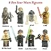 Star Wars Action Figures | Set of 8 Star Wars Minifigures | The Most Fearless Rebels of the Galactic Empire Characters| Obi-Wan Kenobi. Luke Skywalker, Han Solo, Chewbacca, R2-D2 ... | Lego-Compatible