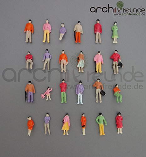 Archifreunde 100 x Modell Stehende Sitzende Figuren-Menschen Handbemalt 1:100 Spur TT - Typ B