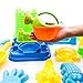 Fun Central 15 pc Beach Sand Toy Set in Zippered Bag for Toddlers & Kids - includes Beach Molds, Bucket & Shovel Tools