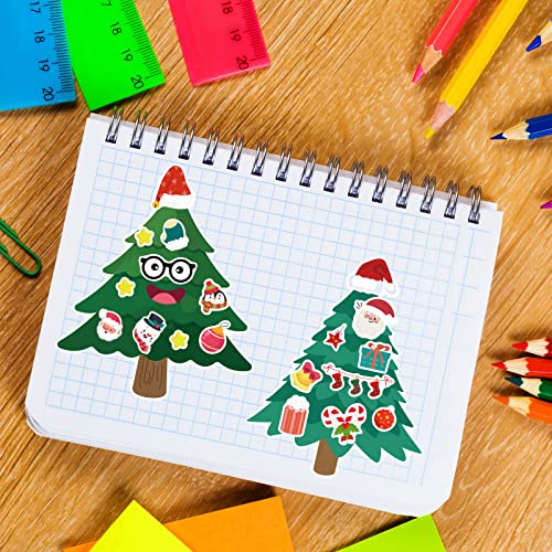 Christmas Make Your Own Stickers, 32 Sheets Christmas Make a Face Stickers, Kids Arts Crafts Xmas DIY Sticker for Christmas Holiday Winter DIY Crafts Party Favor