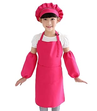 Amazon Outflower エプロン 子供 おしゃれ 女の子 男の子 調節可能 撥