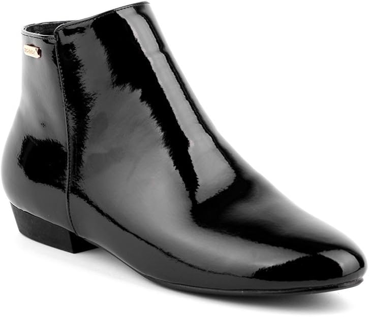 Amazon black patent ankle boots Clearance