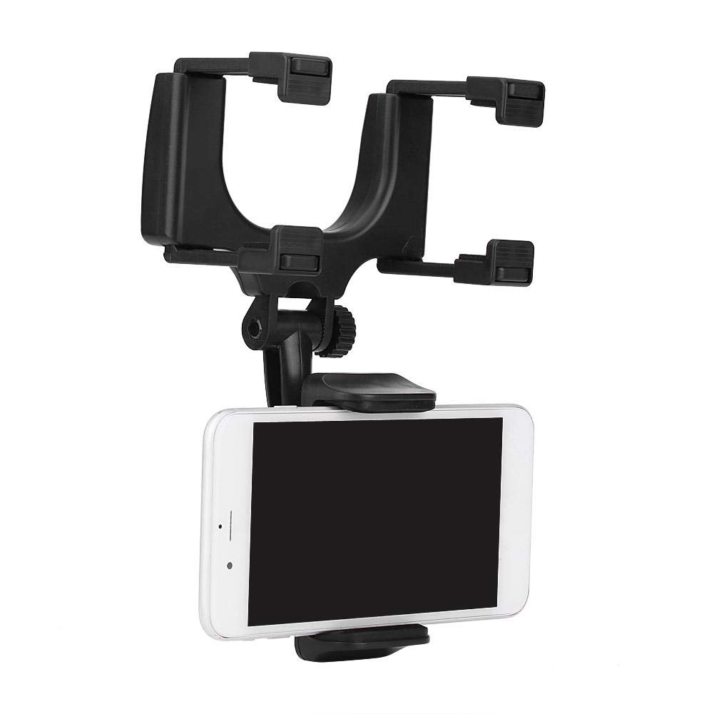 Car Phone Holder, Universal Car Rear View Mirror Mount Phone Holder Stand for iPhone Samsung HTC GPS Smartphone