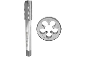 SeonFook Metric M14 X 1.5mm Thread Tap and Die Set, Thread Tap And Round Thread Die Right Hand, M14 X 1.5 High Speed Steel Machine Tap Die Set