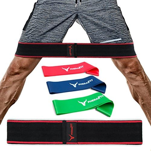 Exercise Hip Band - Hip Circle Band + 3 Resistance Loops INCLUDED - Hip Abductor - Hip Resistance Band For Legs - Glute Exercise Band - Squat Band - Booty Band - Thigh Bands for Workout - Men &amp; Women