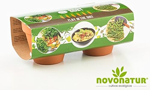 Kit cultivo, kit huerto urbano niños de 2 mini macetas de Pimiento ...