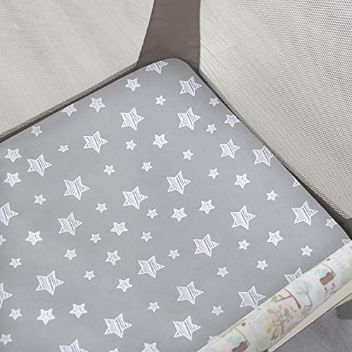 Pack and Play Sheets, 2 Pack Mini Crib Sheets, Stretchy Pack n Play