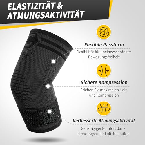 CAMBIVO 2 Pack Elbow Support with Straps & Gel Padding, Tennis Elbow Bandage Men Women for Tendinitis, Arthritis, Bandage Elbow for Weightlifting, Golf, Tennis, Garden