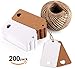 ilauke 200pcs Kraft Paper Gift Tags 9X4cm with 65 Yards Natural Jute Twine Hang Tags for Arts and Crafts Party Wedding Christmas Thanksgiving