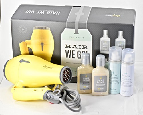 Click Here to See More Images Drybar First Class Hair We Go! Travel Essentials Set - Baby Buttercup, Sake Bomb, Detox Dry Shampoo and Conditioner