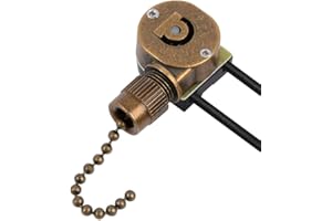BSENTSTER Hunter Ceiling Fan Light Switch ZE-109M - Pull Chain On/Off Switch - Bronze Chain