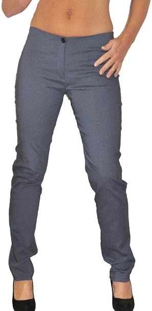 grey slim trousers ladies