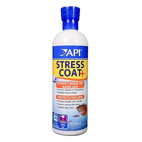 API STRESS COAT AQUARIUM WATER CONDITIONER 16-OUNCE BOTTLE