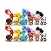12Pcs Cute Animal Little Girl Hair Holder Girl's Hair Rope Ponytail Kids Holder Elastic Six Animal