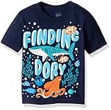 Disney Little Boys' Toddler Finding Dory Under the Sea Short Sleeve T-Shirt, Navy, 4T
