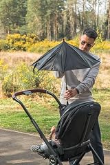 LittleLife Baby Sun Parasol UPF50+ Universal Pushchair Umbrella Black view 2