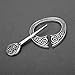 W WOOGGE Men's Bronze Irish Viking Norse Jewelry Penannular Vintage Silver Brooch Clothes Fasteners-Cloak Shawl Scarf Leg Wrap Lapel Pin