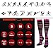Merino Wool Graduated Compression Socks for Flight Travel Sports Nurse Pregnancy Arthritis Varicose Veins, Edema Shin Splints, Running Nursing, Relieve Leg Pain, Boosting Circulation Reducing Swelling