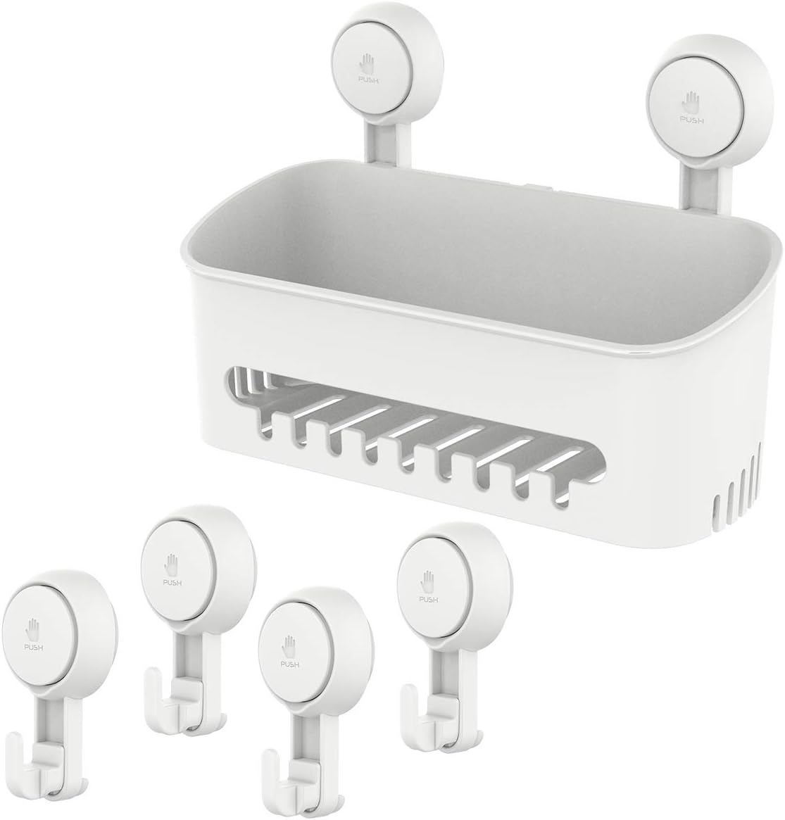 Best Rustproof Caddy Rectangle Basket Shampoo Holder Organizer Storage For Kitchen Bathroom