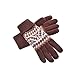 YAN & LEI Women's Trees and Flower Stem Knitted Winter Gloves with Roll Up Cuffs