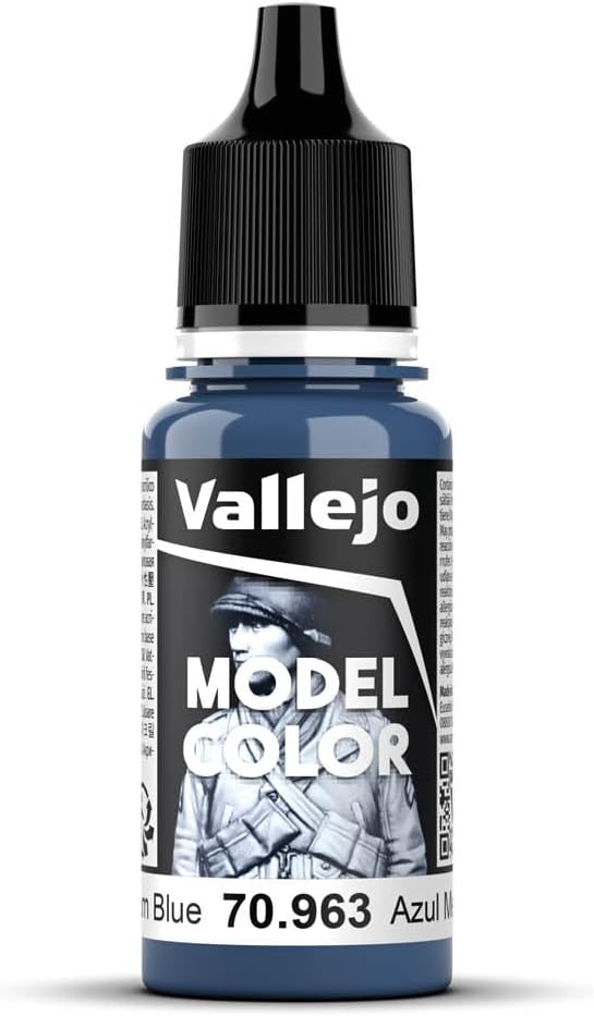 Vallejo Model Color Medium Blue 18 ml Self-Leveling Acrylic Paint
