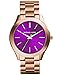 Michael Kors Women's Slim Runway Rose Gold-tone Stainless Steel Bracelet Watch 42mm Mk3293
