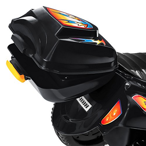 Best Choice Products 6V Kids Battery Powered 3-Wheel Motorcycle Ride-On Toy w/ LED Lights, Music, Horn, Storage - Black - Thumbnail 3