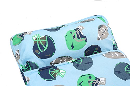HESEAM for Kids Nap Mat,Features Built-in Blanket and Pillow,Perfect for Daycare and Preschool or Napping On-The-Go,Removable Pillow - Soft, Lightweight Mats, Easy Clean Toddler, 3-7 Years - Sport
