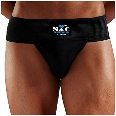 SC Mens Back Covered Gym Athletic Supporter with Cup Pocket for Mens Pack Of 2 (Black, XXX-Large)